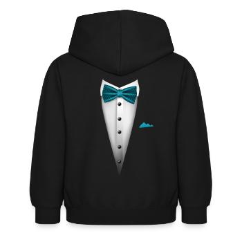 Conception de smoking avec nœud papillon pour les mariages et - Sweat à capuche Enfant - noir - Dos - AI Model Kid Female (0cm)