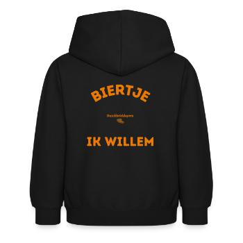 Bière du Roi I Willem - Sweat à capuche Enfant - noir - Dos - AI Model Kid Female (0cm)