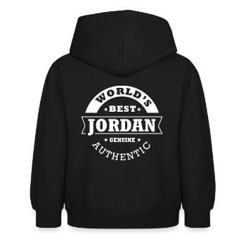 Jordan world s best gift first name jordan - Kids Hoodie - black - Back - AI Model Kid Female (0cm)