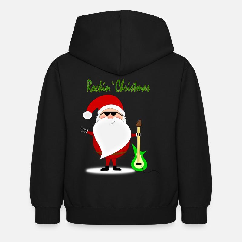 Rockin Noël - Sweat à capuche Enfant - noir