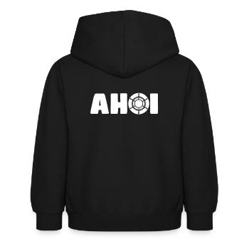 Ahoy avec volant - Sweat à capuche Enfant - noir - Dos - AI Model Kid Female (0cm)