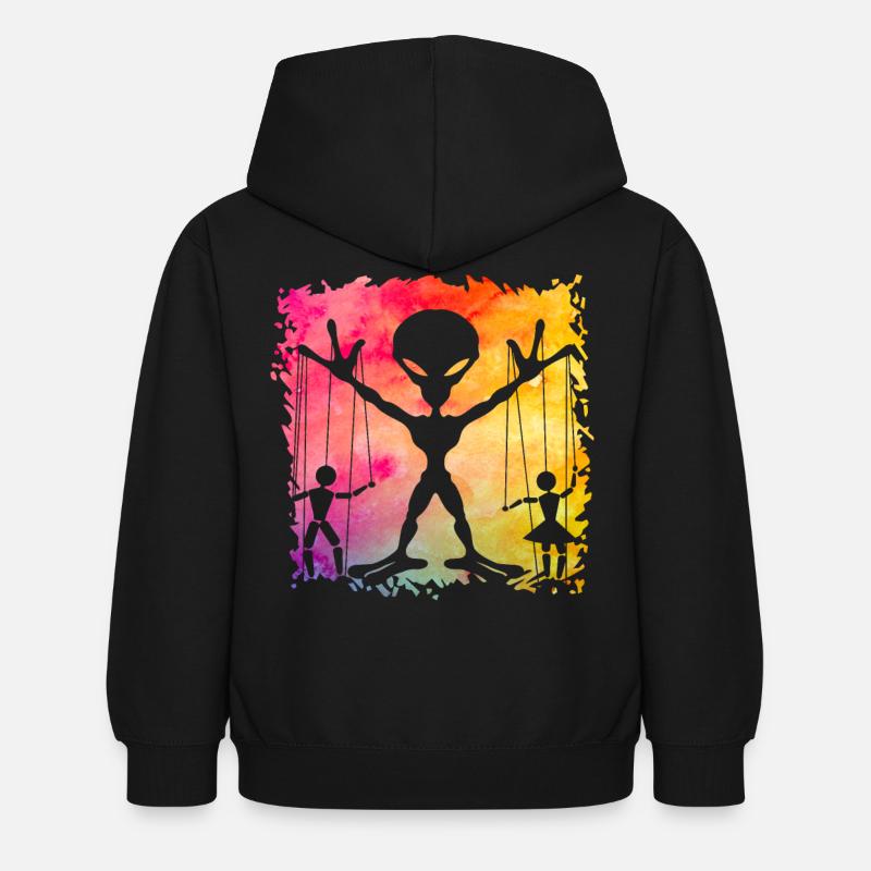 Alien - Kinder Hoodie - Schwarz