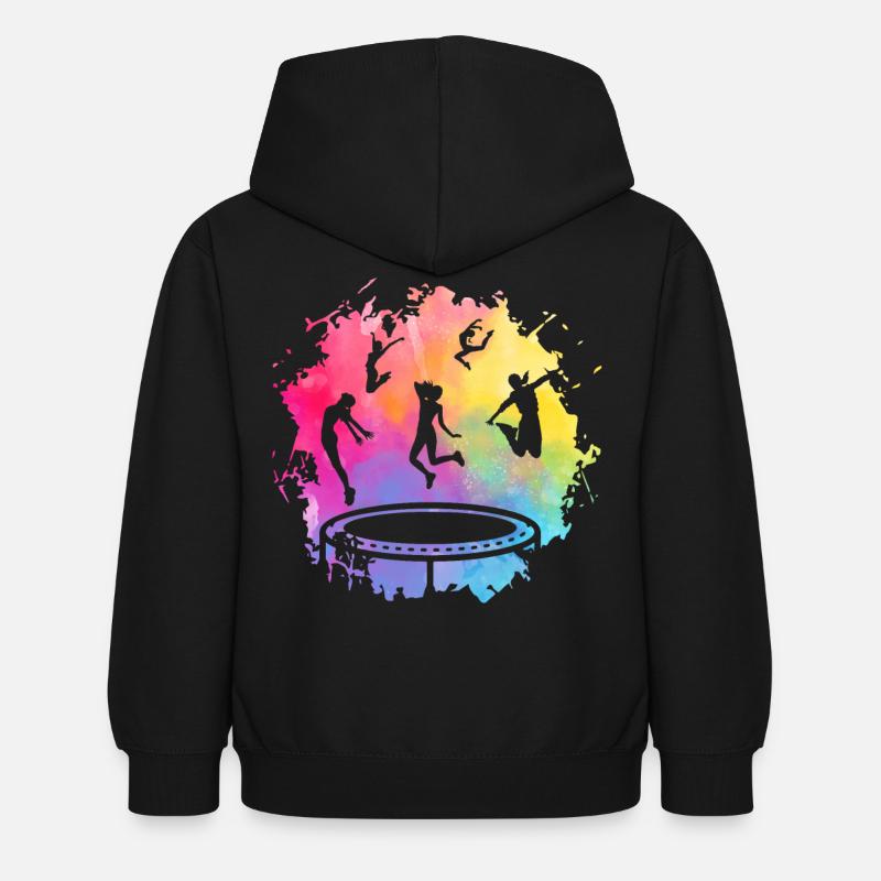 Trampolin - Kinder Hoodie - Schwarz