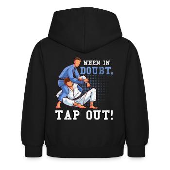 En cas de doute, appuyez sur - Sweat à capuche Enfant - noir - Dos - AI Model Kid Female (0cm)