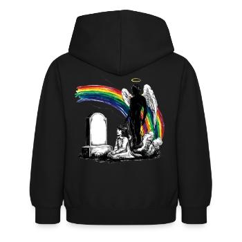 Père Fille Tombeau de deuil - Sweat à capuche Enfant - noir - Dos - AI Model Kid Female (0cm)