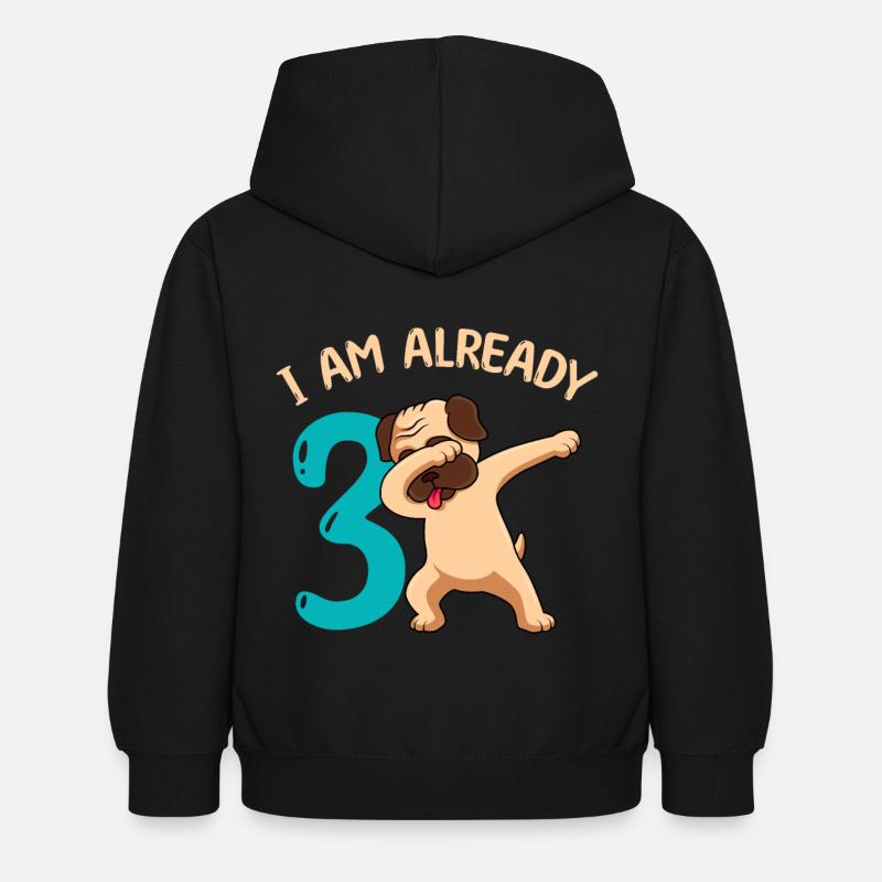 J’ai 3 ans - Sweat à capuche Enfant - noir