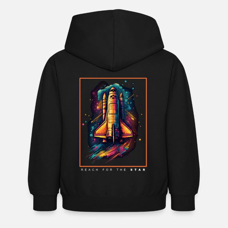 Space Shuttle Spaceship Space Gift - Kids Hoodie - black
