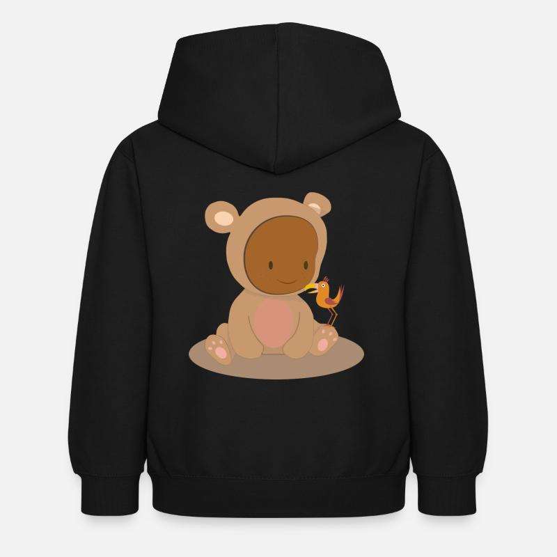 bébé, bébé noir, bébé afro - Sweat à capuche Enfant - noir