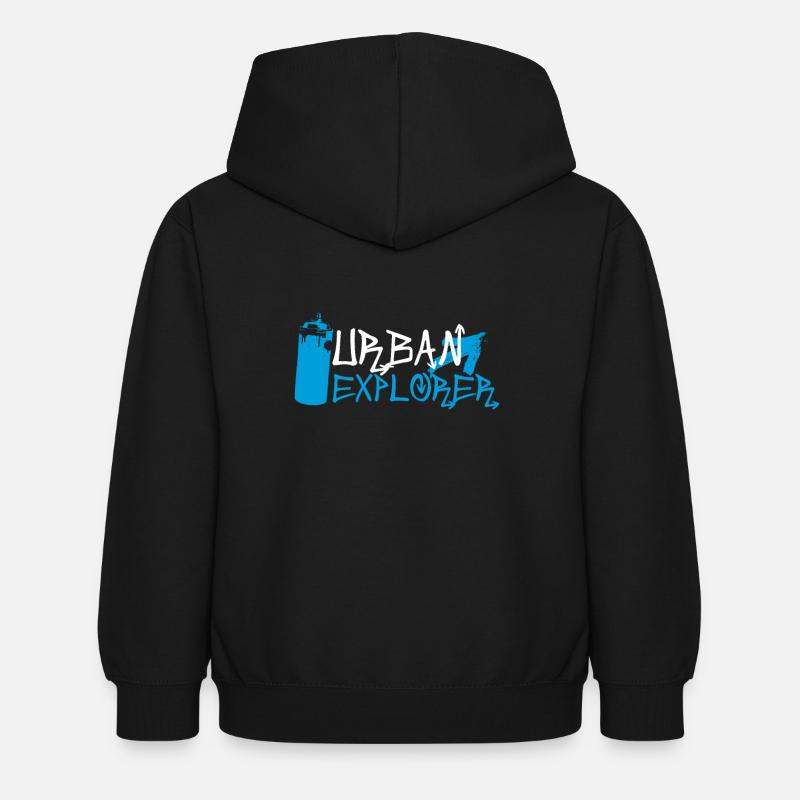 Urban Explorer - Sweat à capuche Enfant - noir