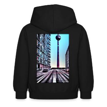 Berlin Berlin TV Tower City Landmark - Kids Hoodie - black - Back - AI Model Kid Female (0cm)