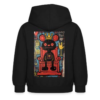 Roi de la mauvaise humeur - Sweat à capuche Enfant - noir - Dos - AI Model Kid Female (0cm)