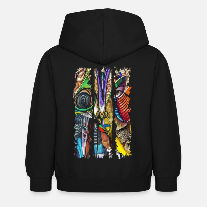 Graffiti - Sweat à capuche Enfant - noir