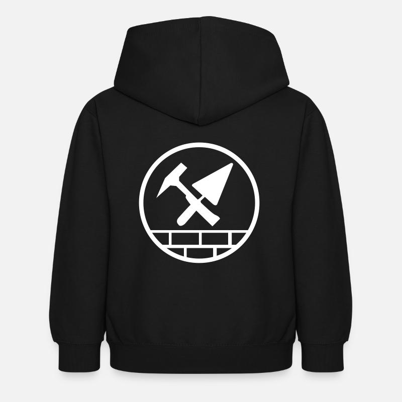 Bricklayer, bricklayer, bricklayer, concrete, craftsmen, wall - Kids Hoodie - black