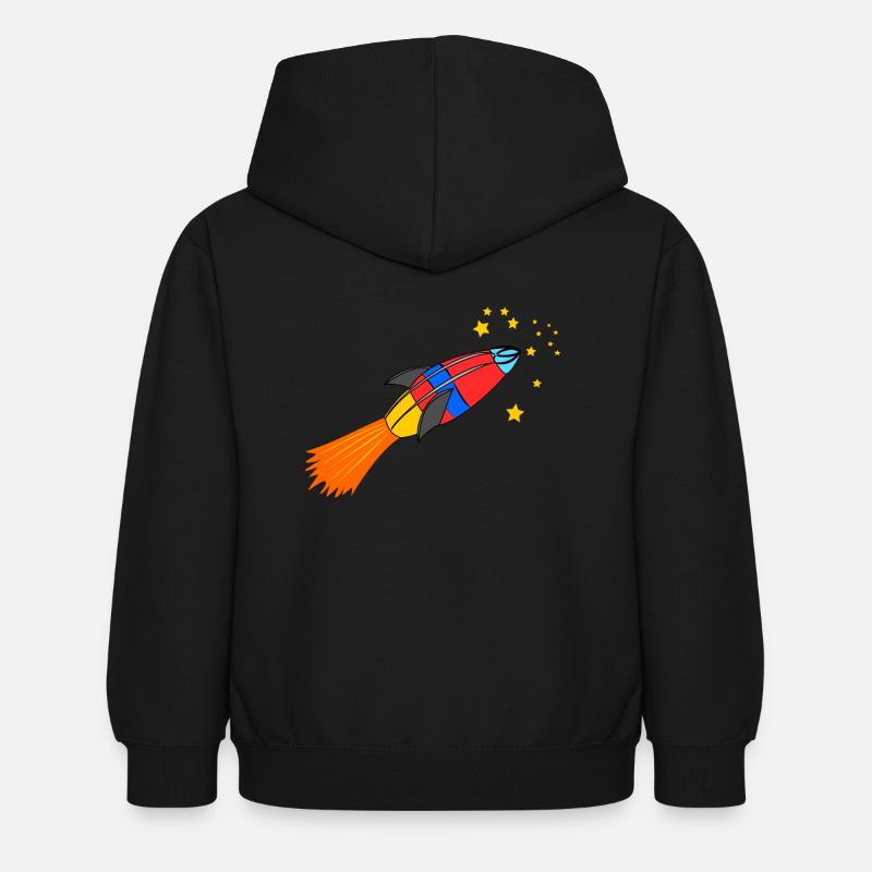 fusée - Sweat à capuche Enfant - noir