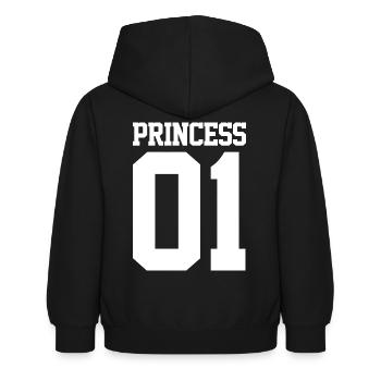 Prinzessin 01 - Kinder Hoodie - Schwarz - Hinten - AI Model Kid Female (0cm)