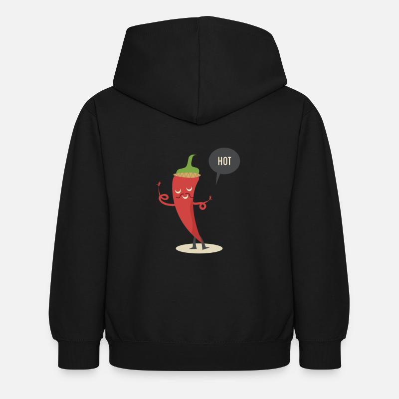 HOT CHILLI! - Kinder Hoodie - Schwarz