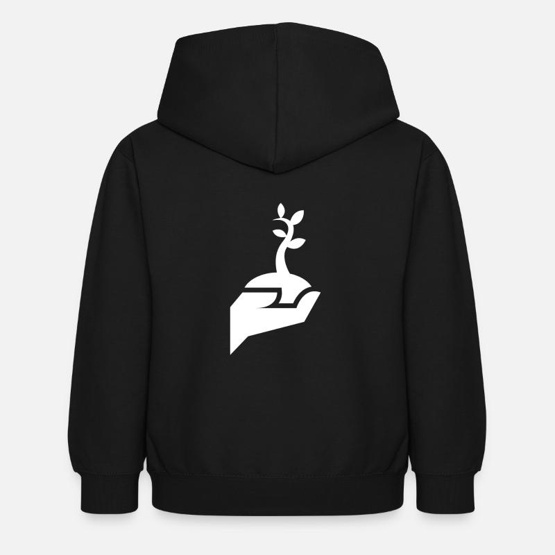Fiore della vita - Felpa con cappuccio per bambini - nero
