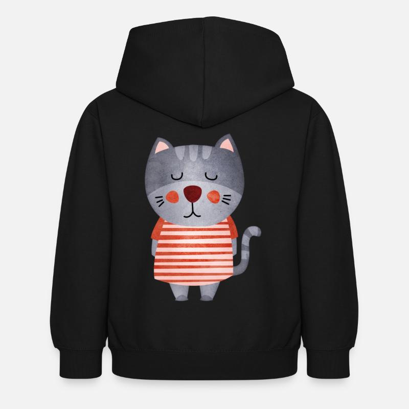 Sucre chat doux - Sweat à capuche Enfant - noir