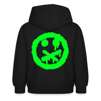 Interdiction de parler de Smilie - Sweat à capuche Enfant - noir - Dos - AI Model Kid Female (0cm)