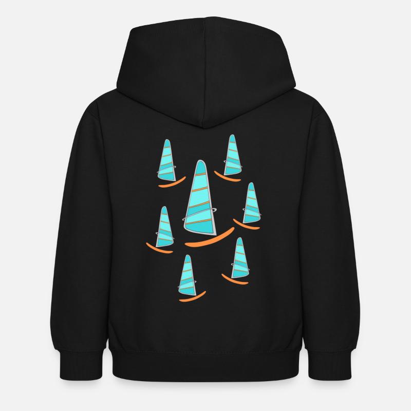 Windsurfing - Kinder Hoodie - Schwarz
