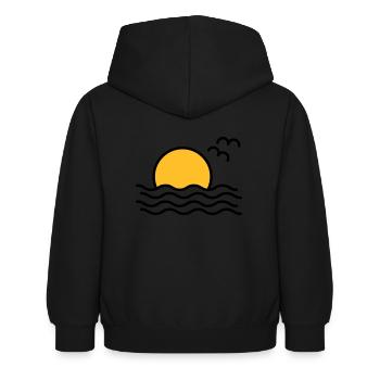 tramonto - Felpa con cappuccio per bambini - nero - Retro - AI Model Kid Female (0cm)