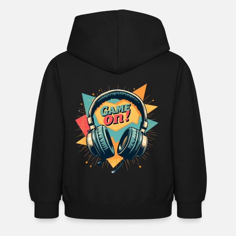 Gaming Headset - Spill på - Hettegenser for barn - svart