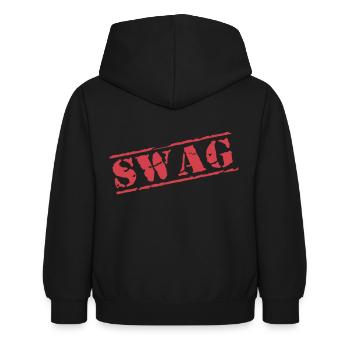 tampon de timbre - Sweat à capuche Enfant - noir - Dos - AI Model Kid Female (0cm)