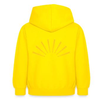 rayons de soleil rétro - Sweat à capuche Enfant - jaune - Dos - AI Model Kid Female (0cm)