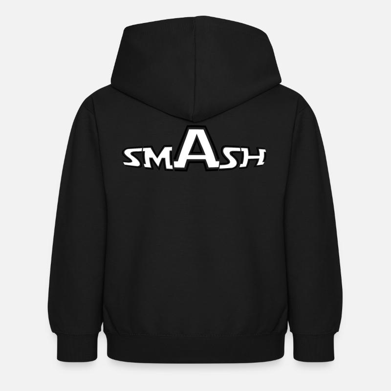 WHITE - SMASH IT - Kinder Hoodie - Schwarz
