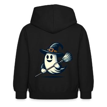 Funny Witch Spirit Witch Broom Halloween Fun - Kids Hoodie - black - Back - AI Model Kid Female (0cm)