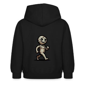 Rétro Vintage Style Halloween Momie Costume Décoration - Sweat à capuche Enfant - noir - Dos - AI Model Kid Female (0cm)