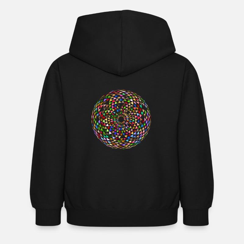 Mandala - Kinder Hoodie - Schwarz