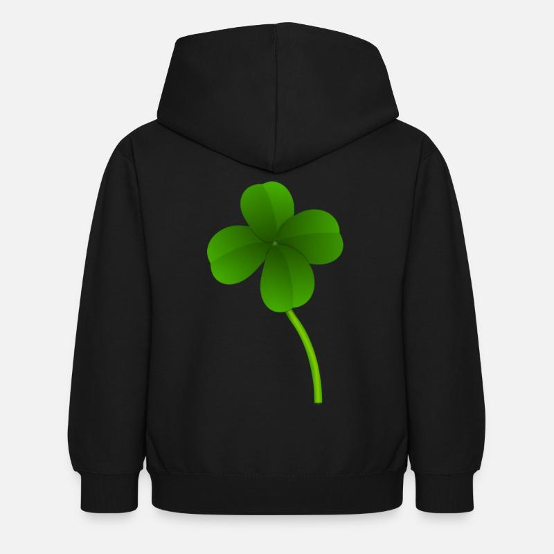 cloverleaf - Kids Hoodie - black
