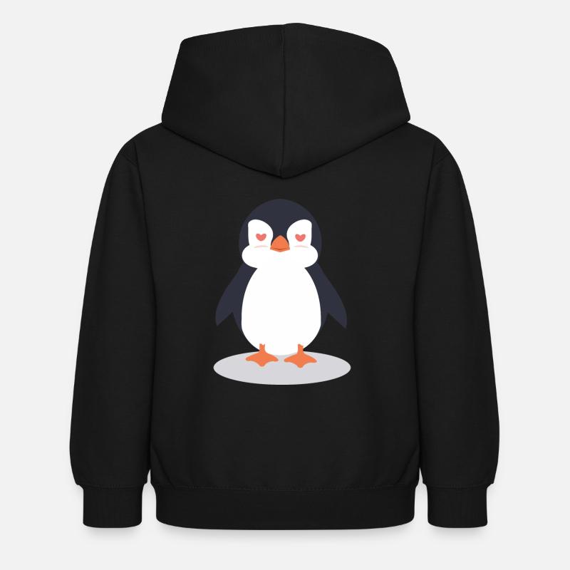 Pingouin - Sweat à capuche Enfant - noir