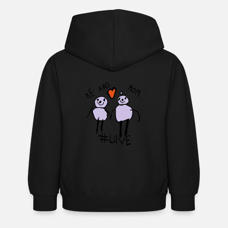 Moi et maman #Love - Sweat à capuche Enfant - noir