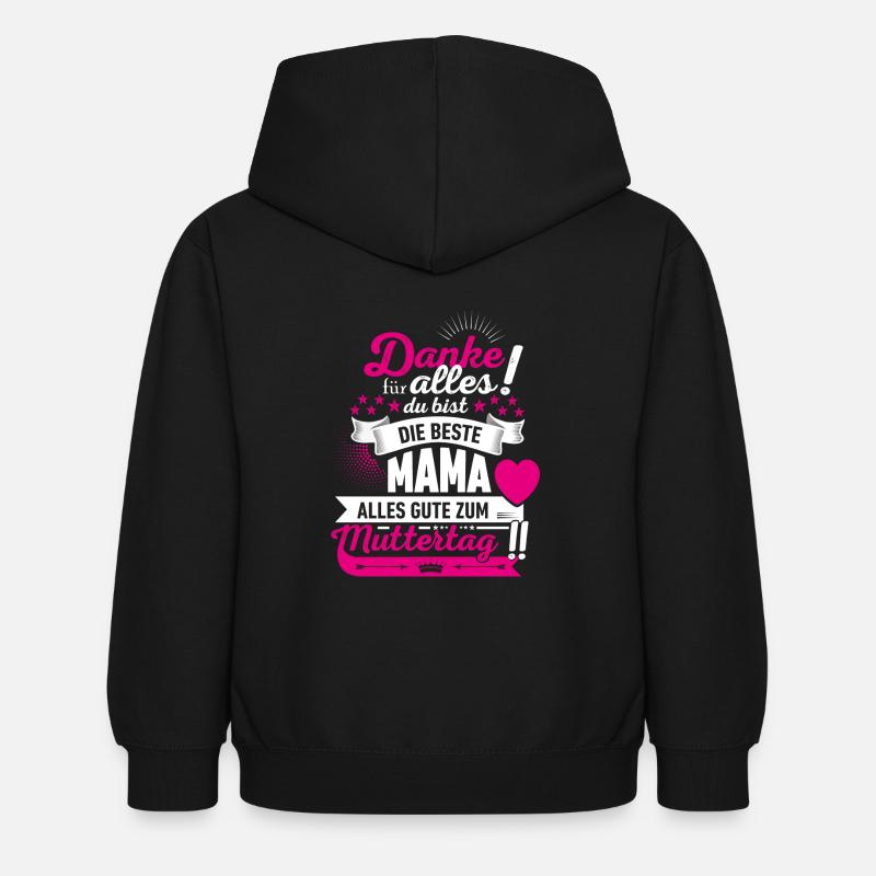 Muttertag! Geschenk Mama! - Kinder Hoodie - Schwarz