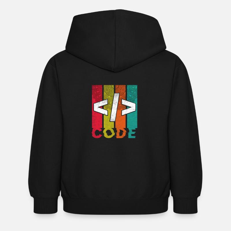 Code design - Kids Hoodie - black