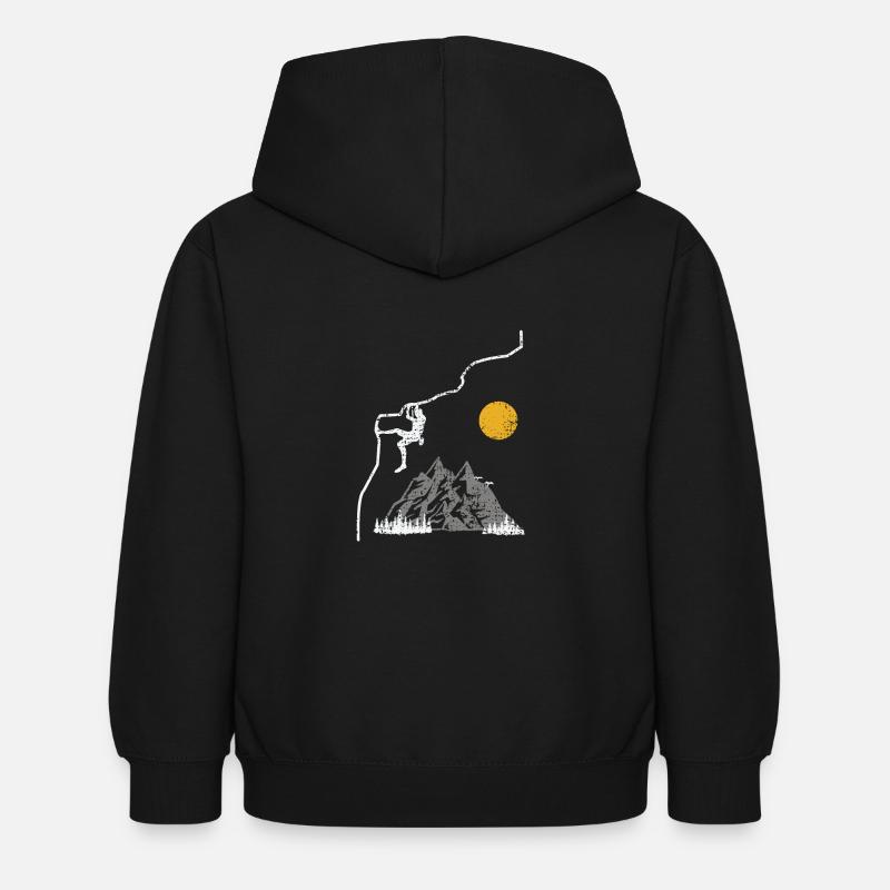 Escalade sur les montagnes - Sweat à capuche Enfant - noir