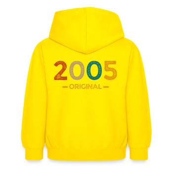 2005 Origineel - Kinderhoodie - geel - Achter - AI Model Kid Female (0cm)