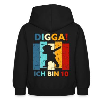10 Geschenk 10. Geburtstag Geburtstagsgeschenk - Kinder Hoodie - Schwarz - Hinten - AI Model Kid Female (0cm)