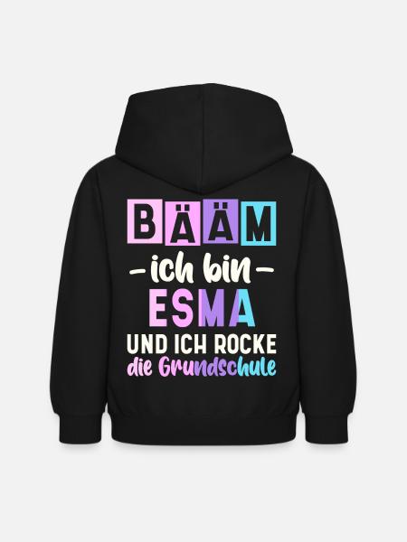 Name Esma Geschenk Grundschule - Kinder Hoodie - Schwarz