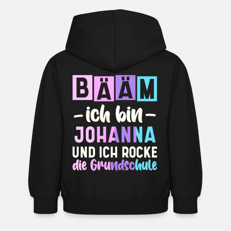 Name Johanna Geschenk Grundschule - Kinder Hoodie - Schwarz