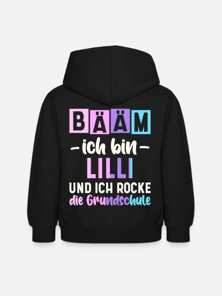 Name Lilli Geschenk Grundschule - Kinder Hoodie - Schwarz