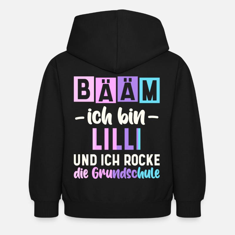 Name Lilli Geschenk Grundschule - Kinder Hoodie - Schwarz