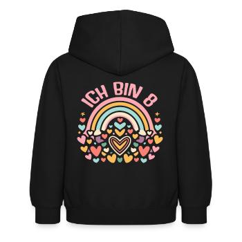 8 Jahre Mädchen Geschenk 8. Geburtstag - Kinder Hoodie - Schwarz - Hinten - AI Model Kid Female (0cm)