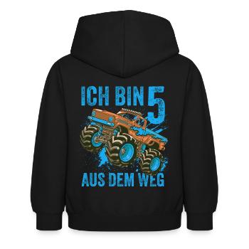 5 Jahre Jungen 5. Geburtstag Geschenk Fünf - Kinder Hoodie - Schwarz - Hinten - AI Model Kid Female (0cm)