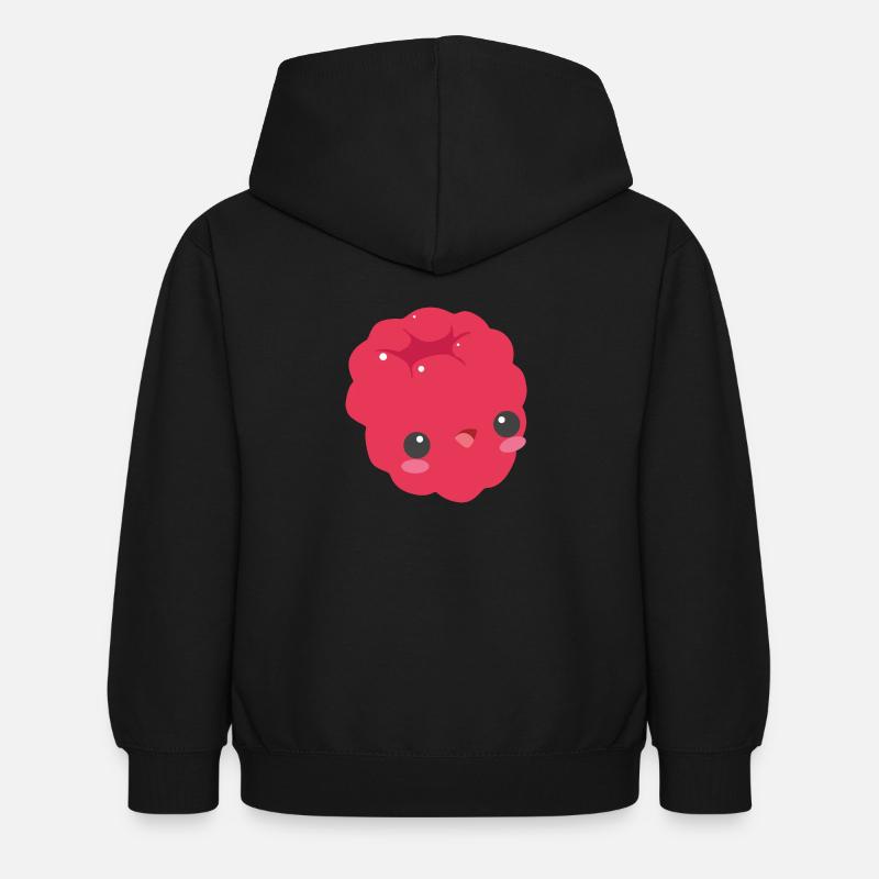 Himbeere Comic - Kinder Hoodie - Schwarz
