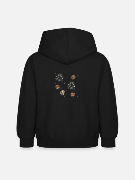 Feuerwerk - Kinder Hoodie - Schwarz