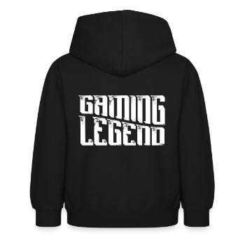 Le Gaming Design - Seulement pour les vraies légendes - Sweat à capuche Enfant - noir - Dos - AI Model Kid Female (0cm)