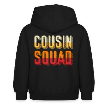 Cousin Squad Cousinen Verwandte Familie - Kinder Hoodie - Schwarz - Hinten - AI Model Kid Female (0cm)